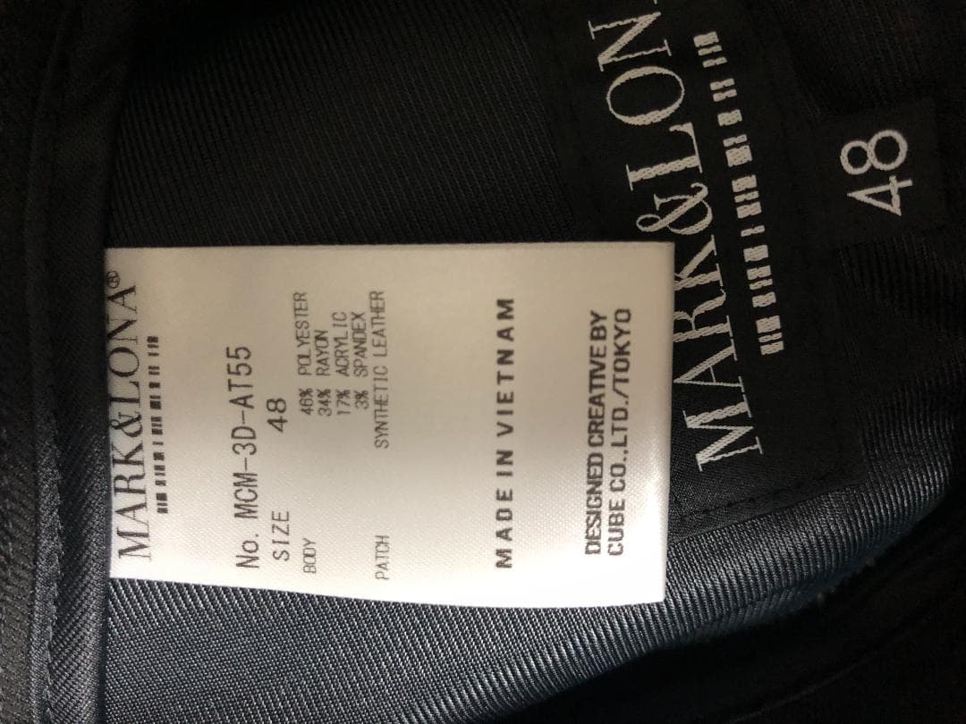 新品未使用 4.9万 MARK & LONA 黒 パンツ ブラック 48 L
