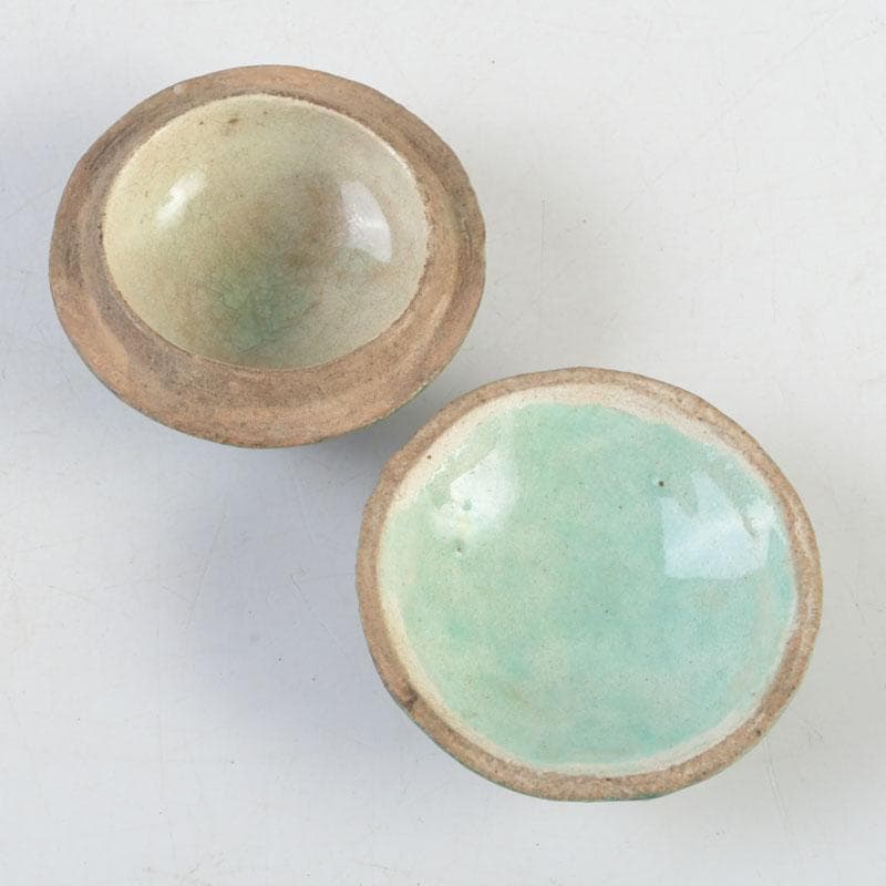 茶道具　萬古焼　色絵　鹿　香合　時代箱　C　9989