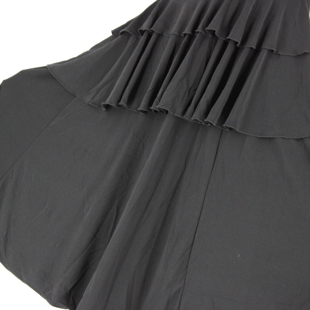 【美品 社交ダンス衣装】ワンピース ドレス 黒 無地 シンプル かわいい 上品