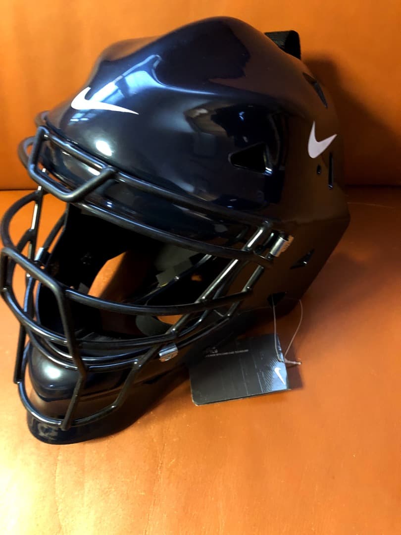 新品★最高級 アメリカ限定プロ大学リーグ選手向発売品NIKEキャッチャーマスク紺