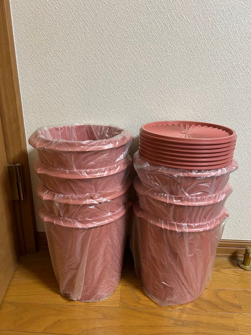 ピンクの保存容器セット 3個入り