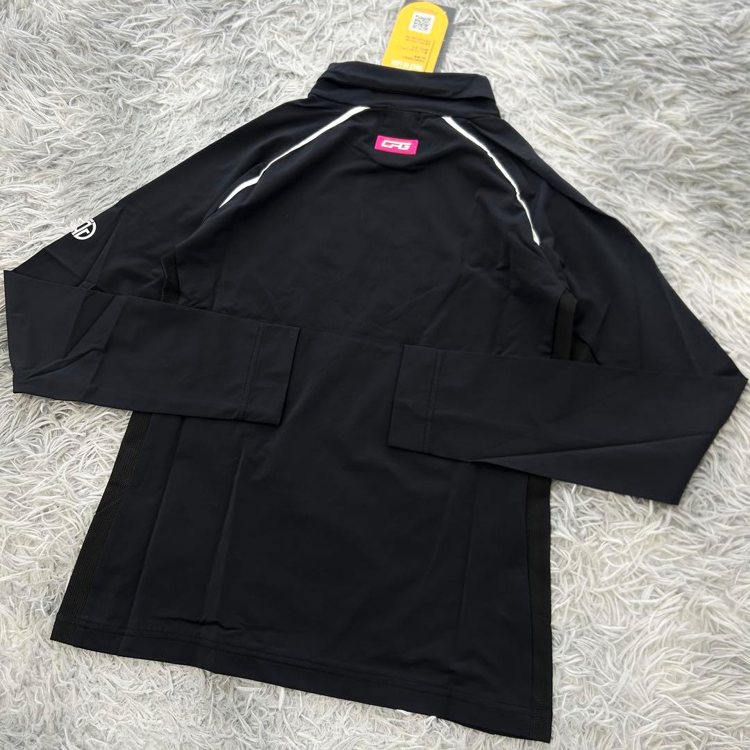 新品　CPG GOLF 長袖ポロシャツ　冷感　ストレッチ　ブラック　ネイビー　1