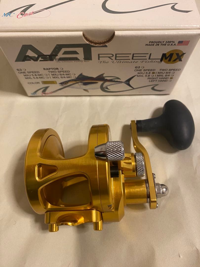 美品 アベット AVET MXJ5.8 右ハンドル レバードラグ ジギング 石鯛