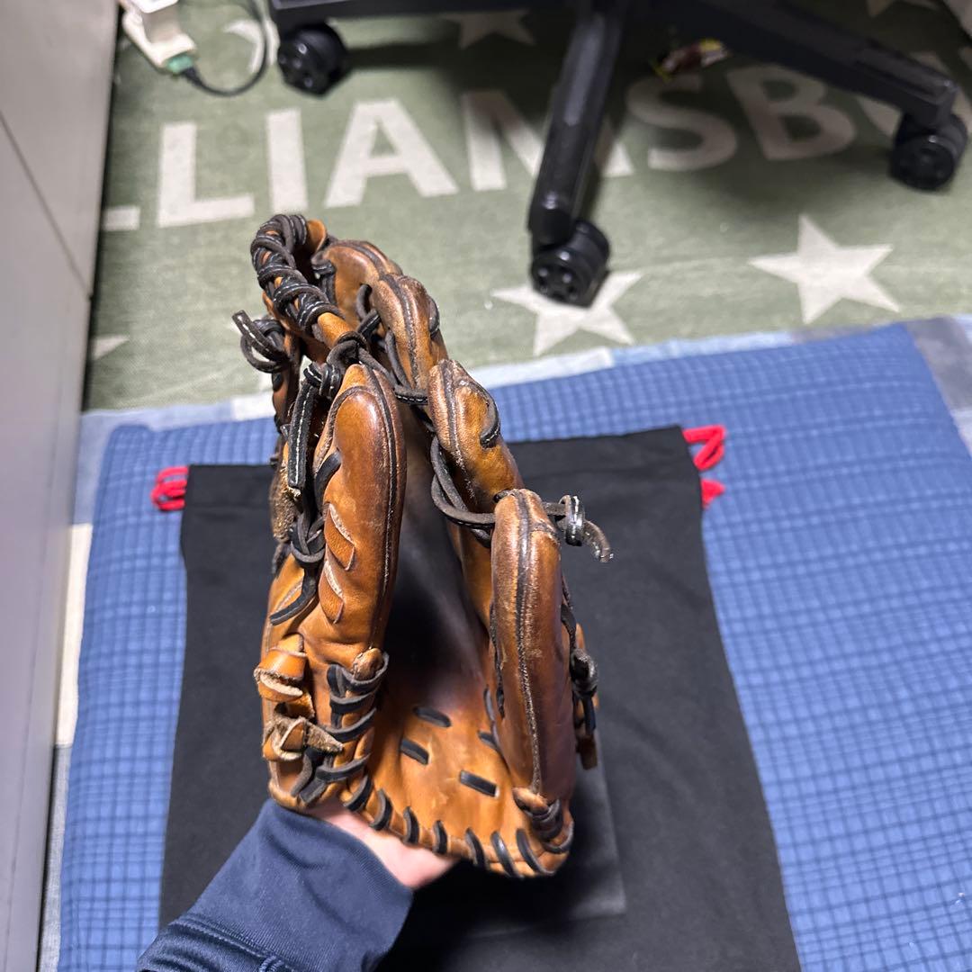 JUNKEIGLOVE ブラウン 硬式グローブ 収納袋付き