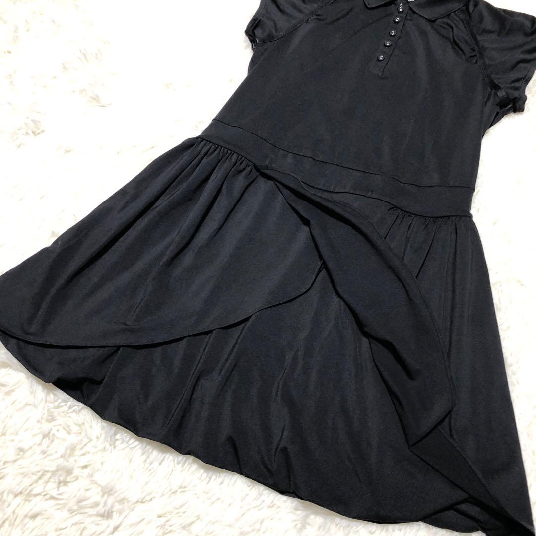 【美品】ナイキゴルフ フリルワンピース ストレッチ ブラック L
