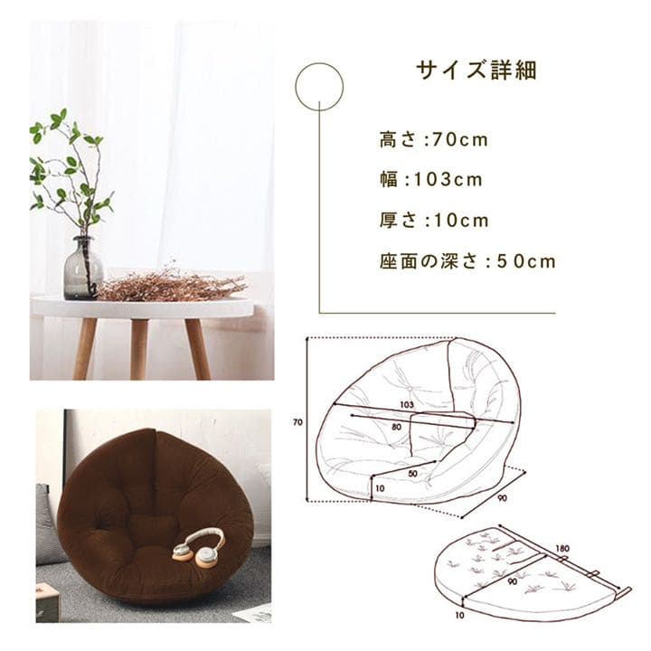 【ブラウン】☆新品未使用☆不思議なフォルムがオシャレ♡シーンに合わせて