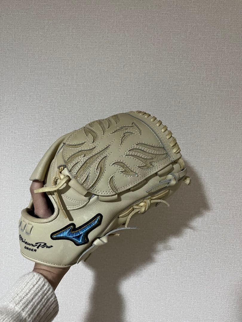 ミズノプロ 軟式オーダーグローブ 投手用　右投げ用 ブロンド　限定ラベル