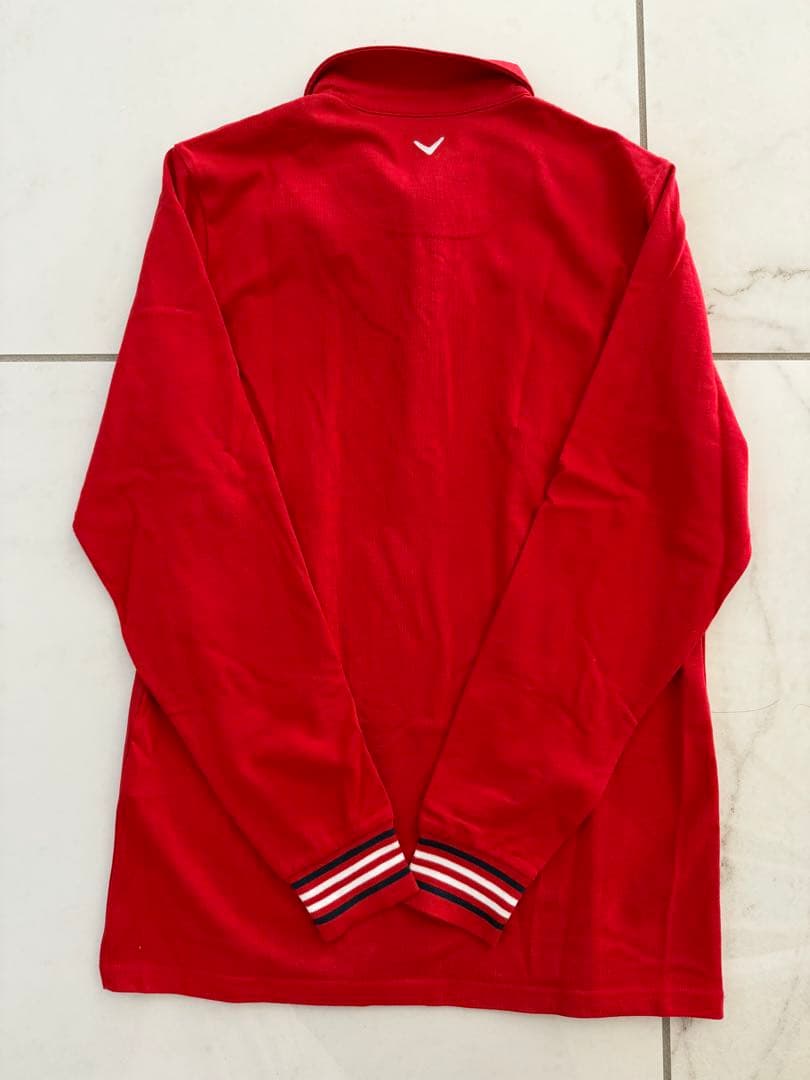 Callaway 【新品】メンズ 赤 長袖ポロシャツ L