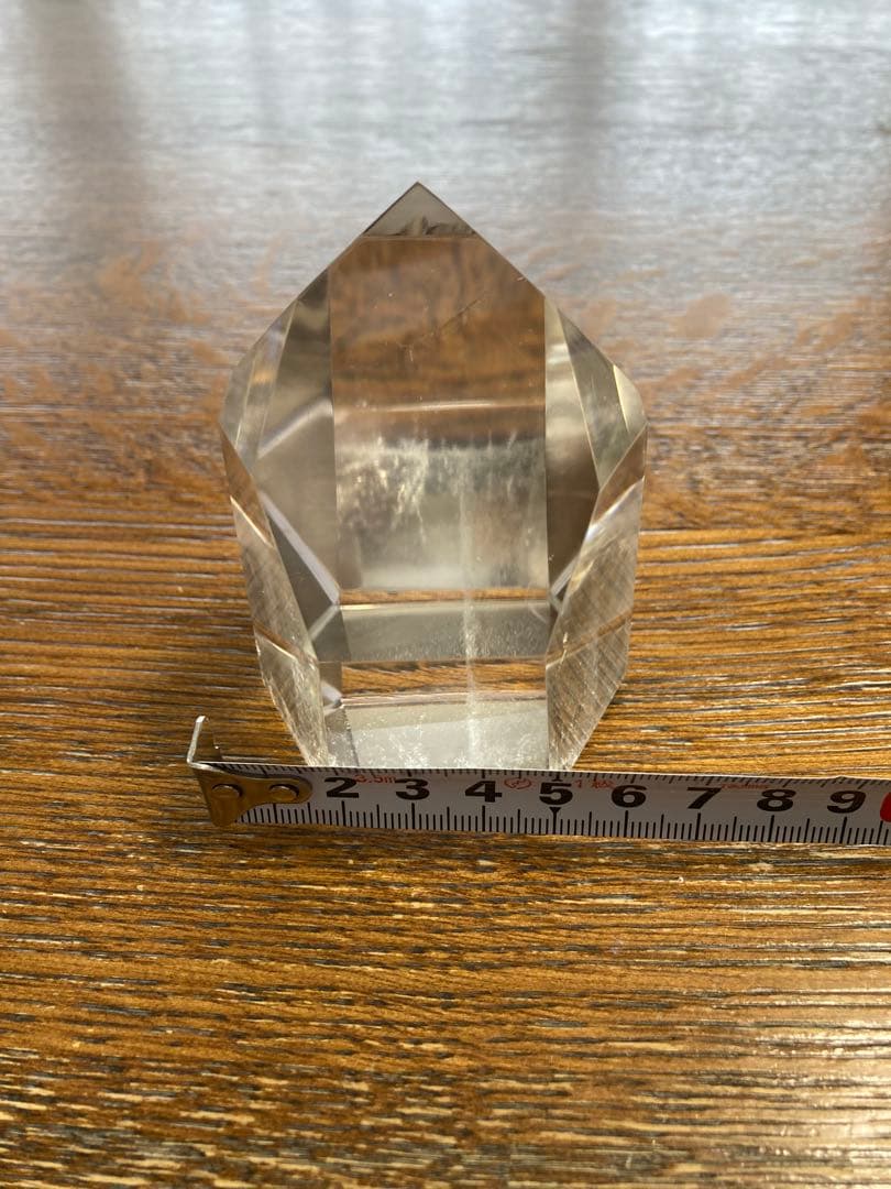 超透明　ファントム　虹入り水晶ポイント