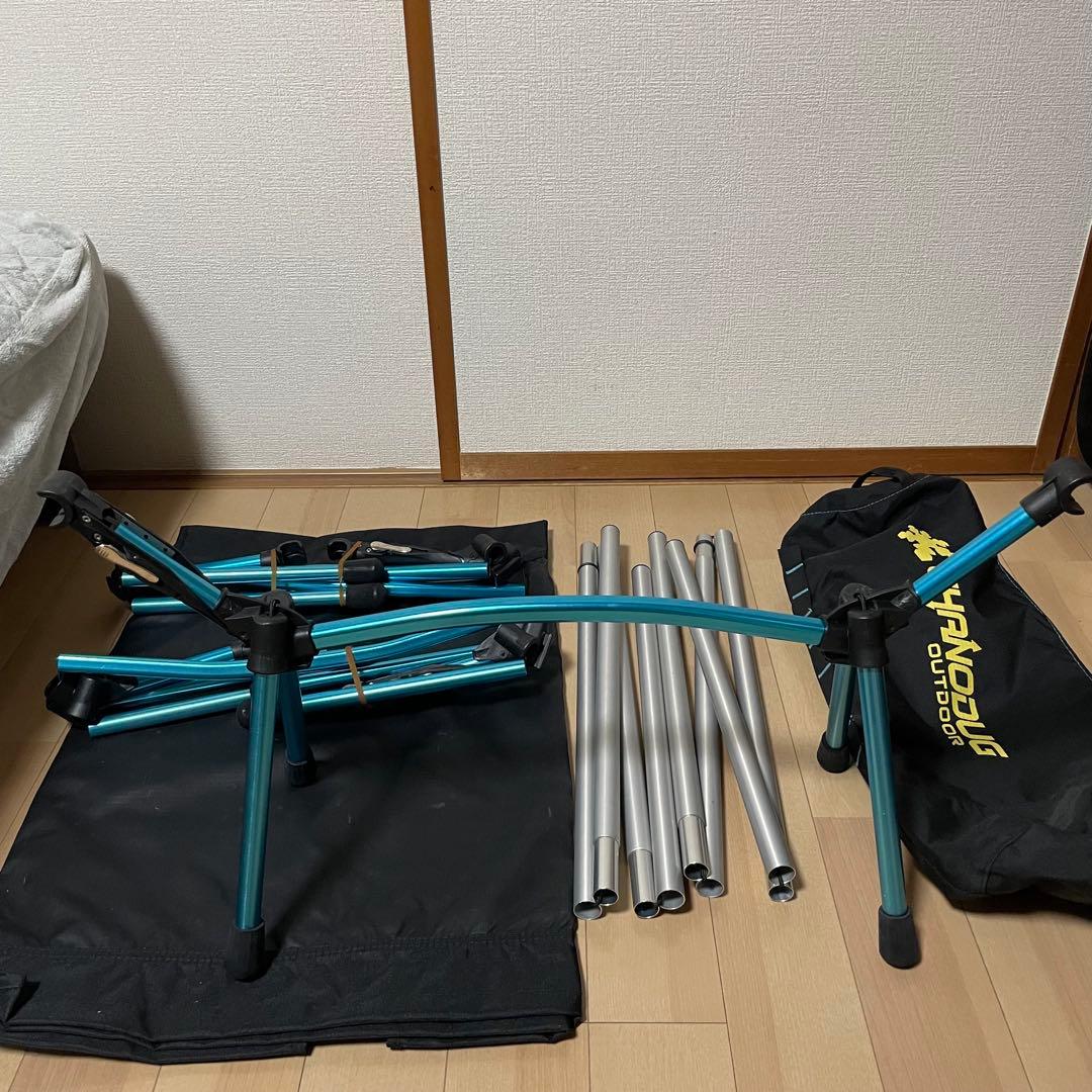 美品　CHANODUG アウトドア コット 190cm