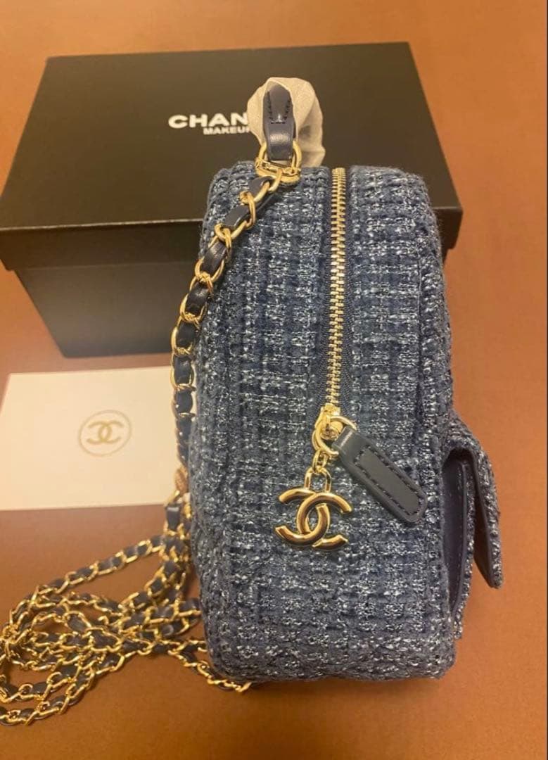 【新品未使用】 CHANEL ツイード ブルー バックパック 美容液 おまけつき