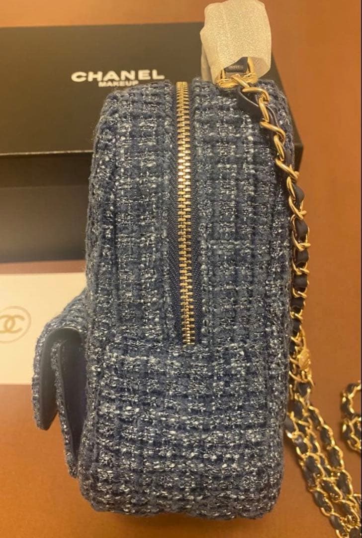 【新品未使用】 CHANEL ツイード ブルー バックパック 美容液 おまけつき