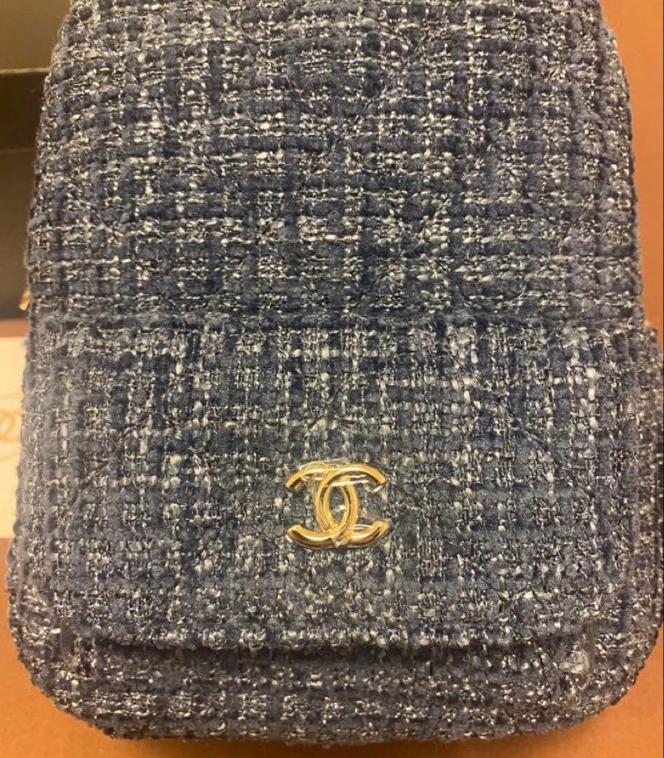 【新品未使用】 CHANEL ツイード ブルー バックパック 美容液 おまけつき