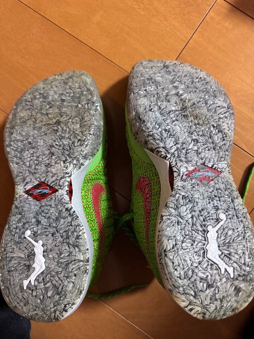 Nike バスケットシューズ グリーン/レッド