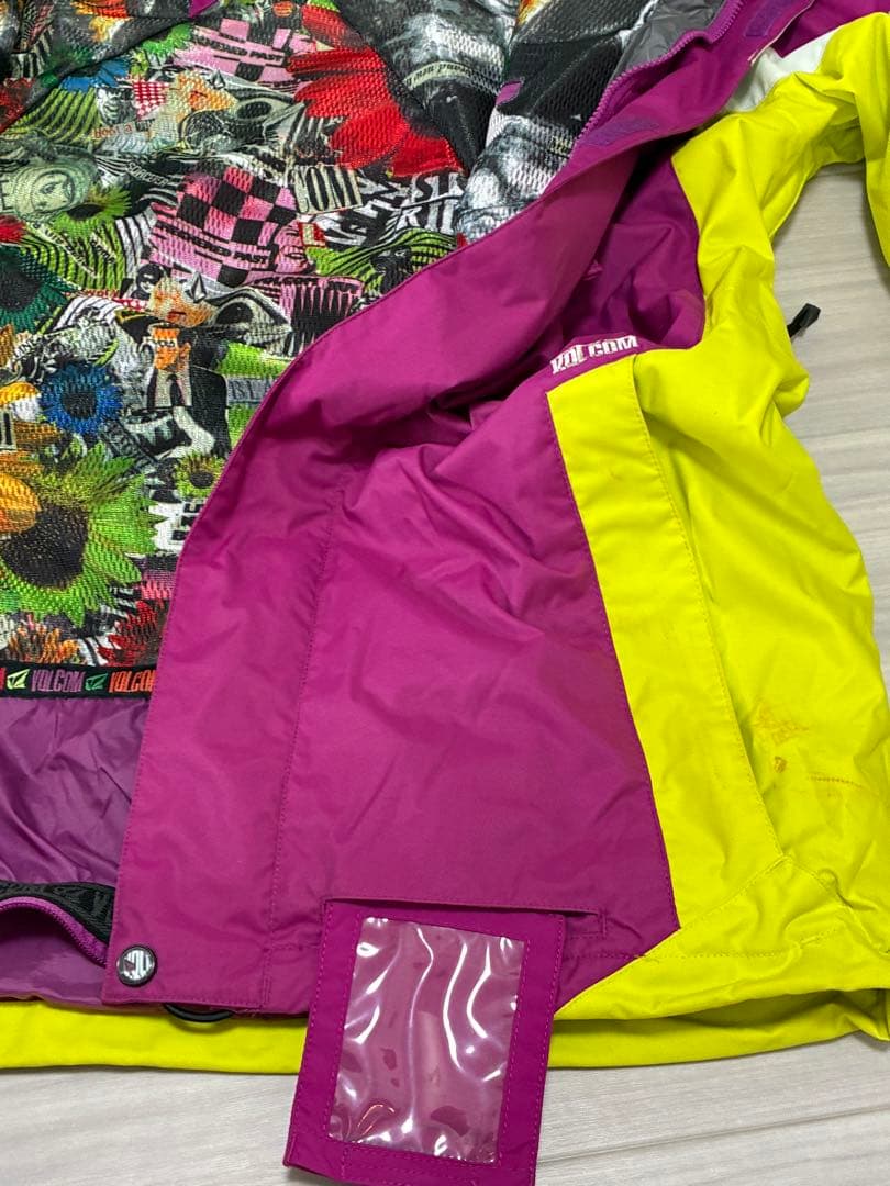 Volcom スノーボードウェア　上下セット　黄色　青紫　メンズ