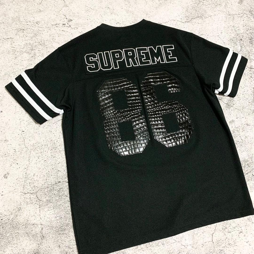 Supreme メッシュTシャツ　フットボールジャージ　 クロコ型押　半袖　美品