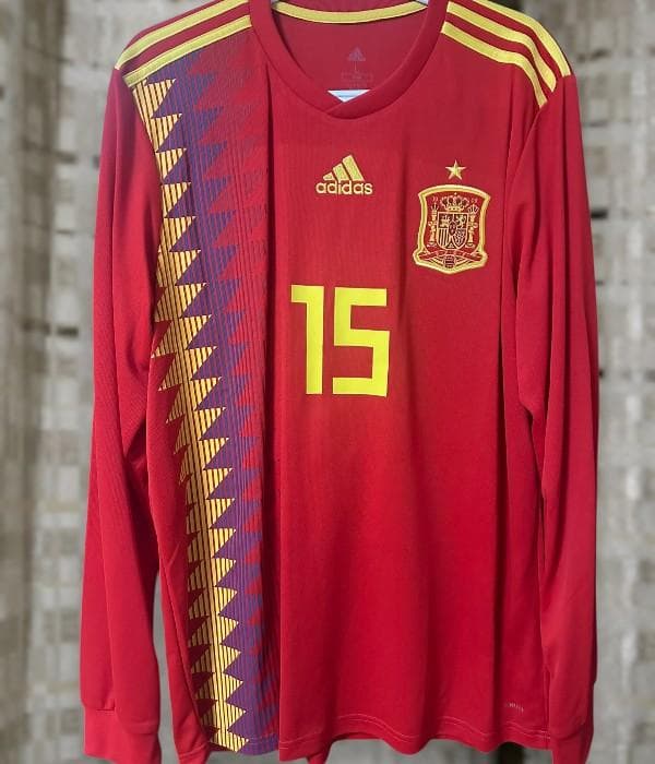 2018 スペイン ラモス スペイン 代表 長袖 ユニフォーム