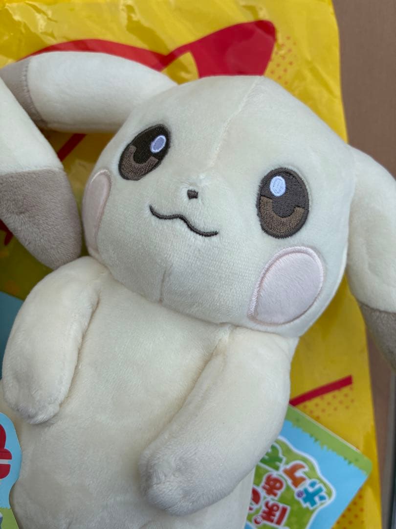 おまけ付き ぬいぐるみ ぽこ あ ポケモン ピカチュウ うすいろ ２点セット
