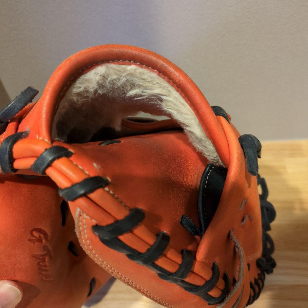 【美品】MIZUNO　ミズノ　グローバルエリート　キャッチャーミット　オレンジ