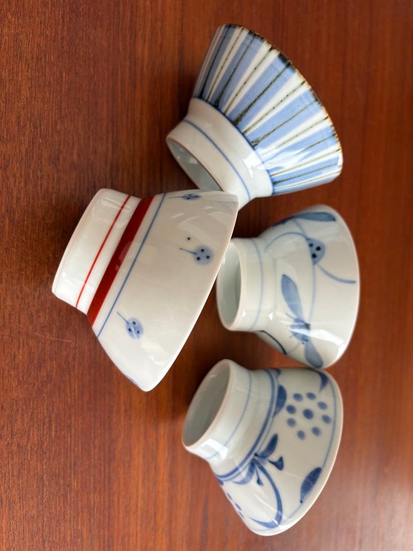 砥部焼　ご飯茶碗　くらわんか　梅山窯 4個セット