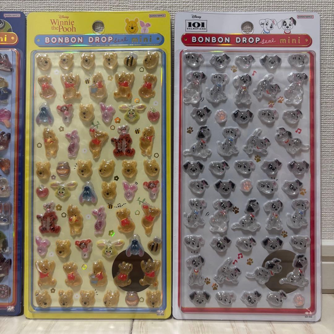 【正規品】ディズニー ボンボンドロップシール ミニ ズートピア スティッチ他4枚