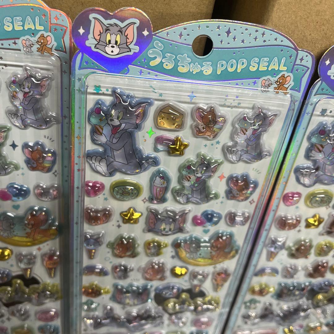 【正規品】うるちゅるポップシール　トムアンドジェリー×10枚　トムとジェリー