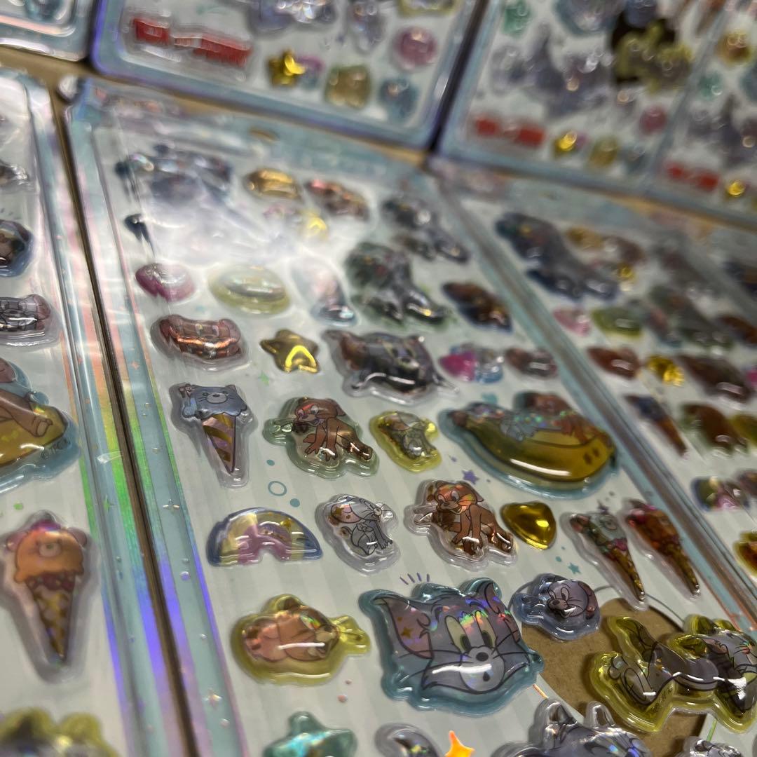 【正規品】うるちゅるポップシール　トムアンドジェリー×10枚　トムとジェリー