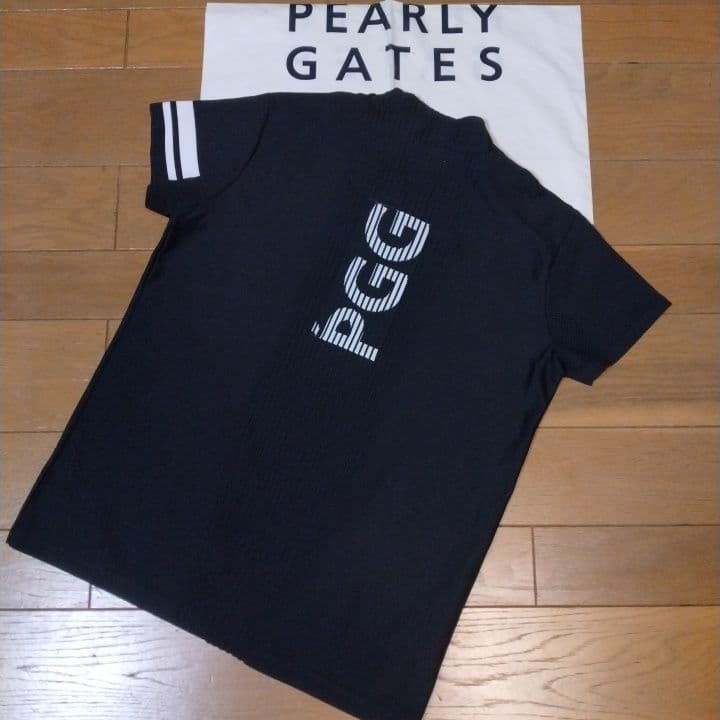 ⭐美品⭐パーリーゲイツ⭐ PGGデカロゴモック⭐濃紺⭐M⭐