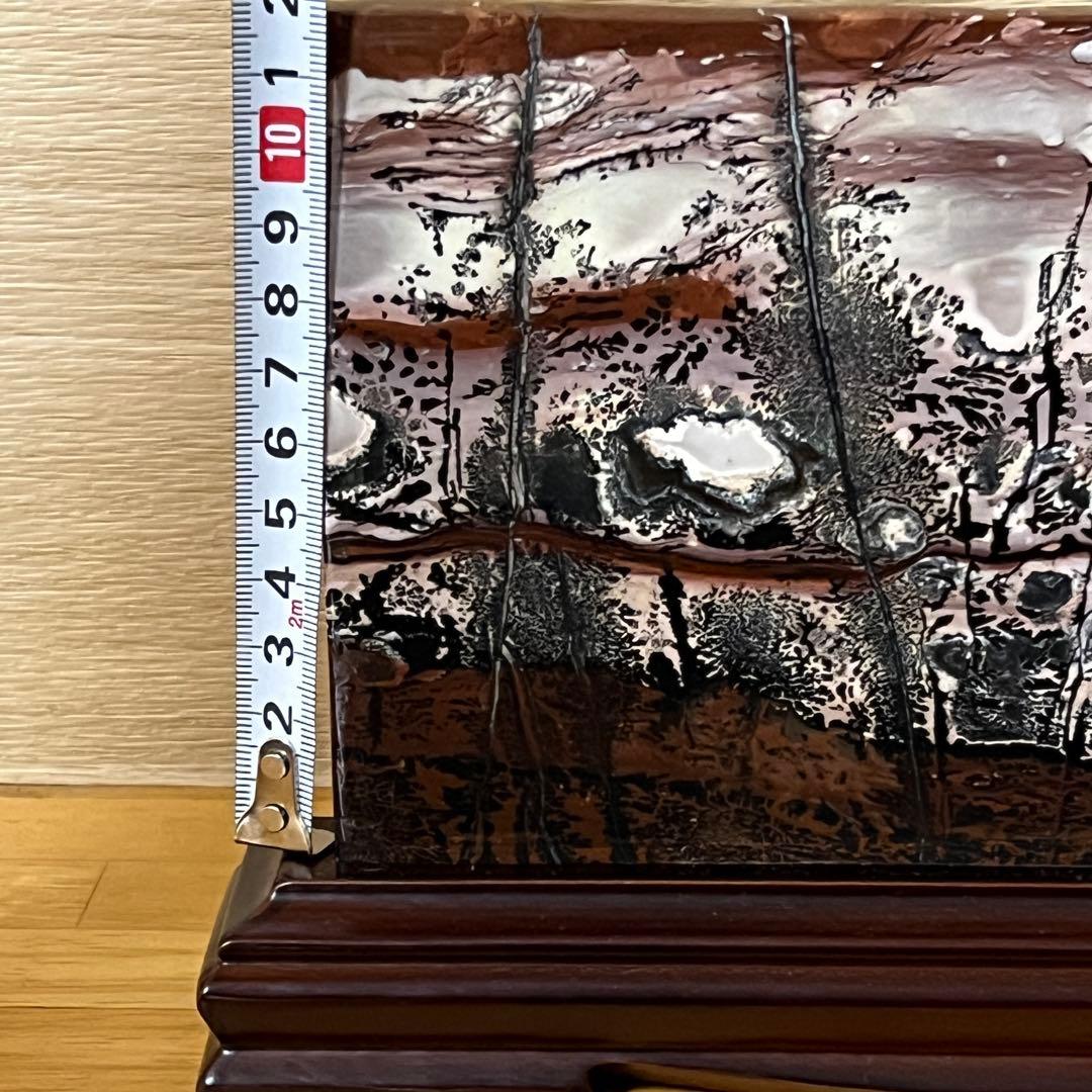 ⬛︎【一点もの】ピクチャージャスパー　スライス　自然風景画模様 台座セット