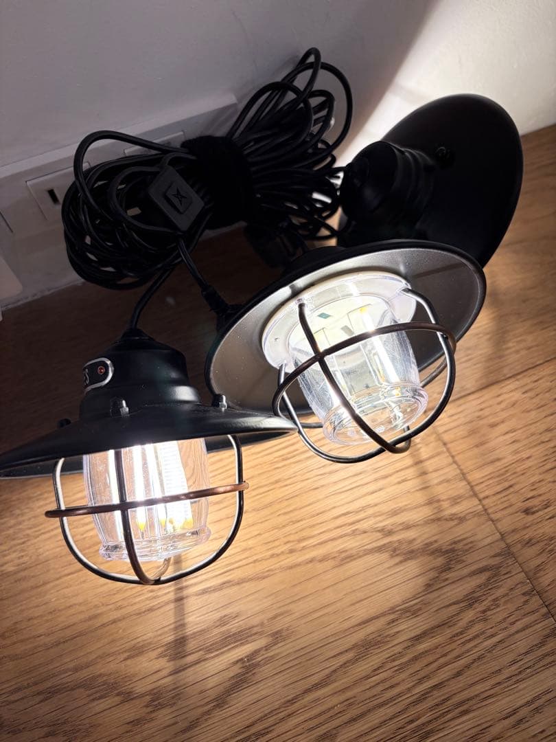 ベアボーンズ 3連 エジソンストリングライト LED ランタン ブラック