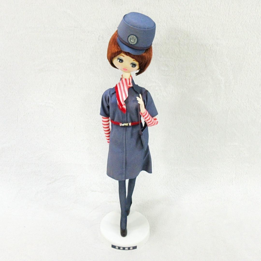 ✨日本航空スチュワーデス人形/6代目制服✨ 昭和レトロフィギュア 全高43cm