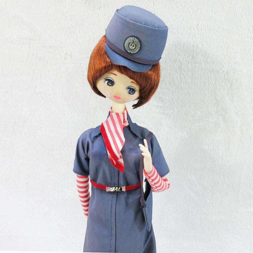 ✨日本航空スチュワーデス人形/6代目制服✨ 昭和レトロフィギュア 全高43cm