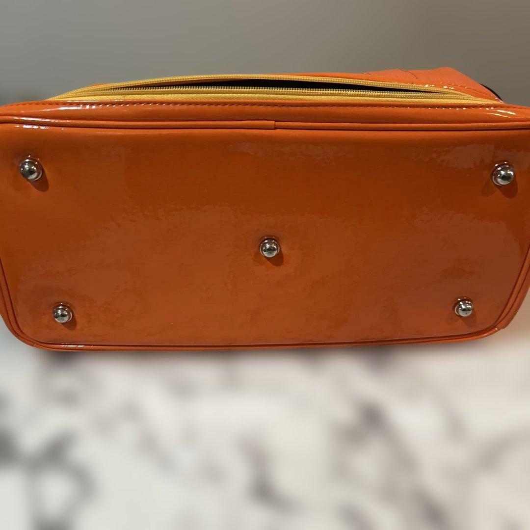 美品☆カステルバジャック　ゴルフ　ボストンバッグ　多機能　防水　オレンジ　肩紐付