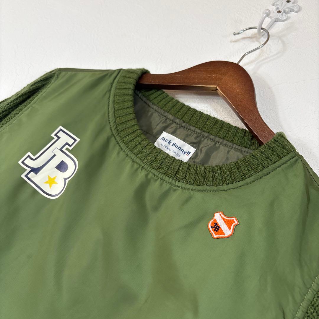 美品　jackbunny 中綿　ケーブルニット　ゴルフウェア