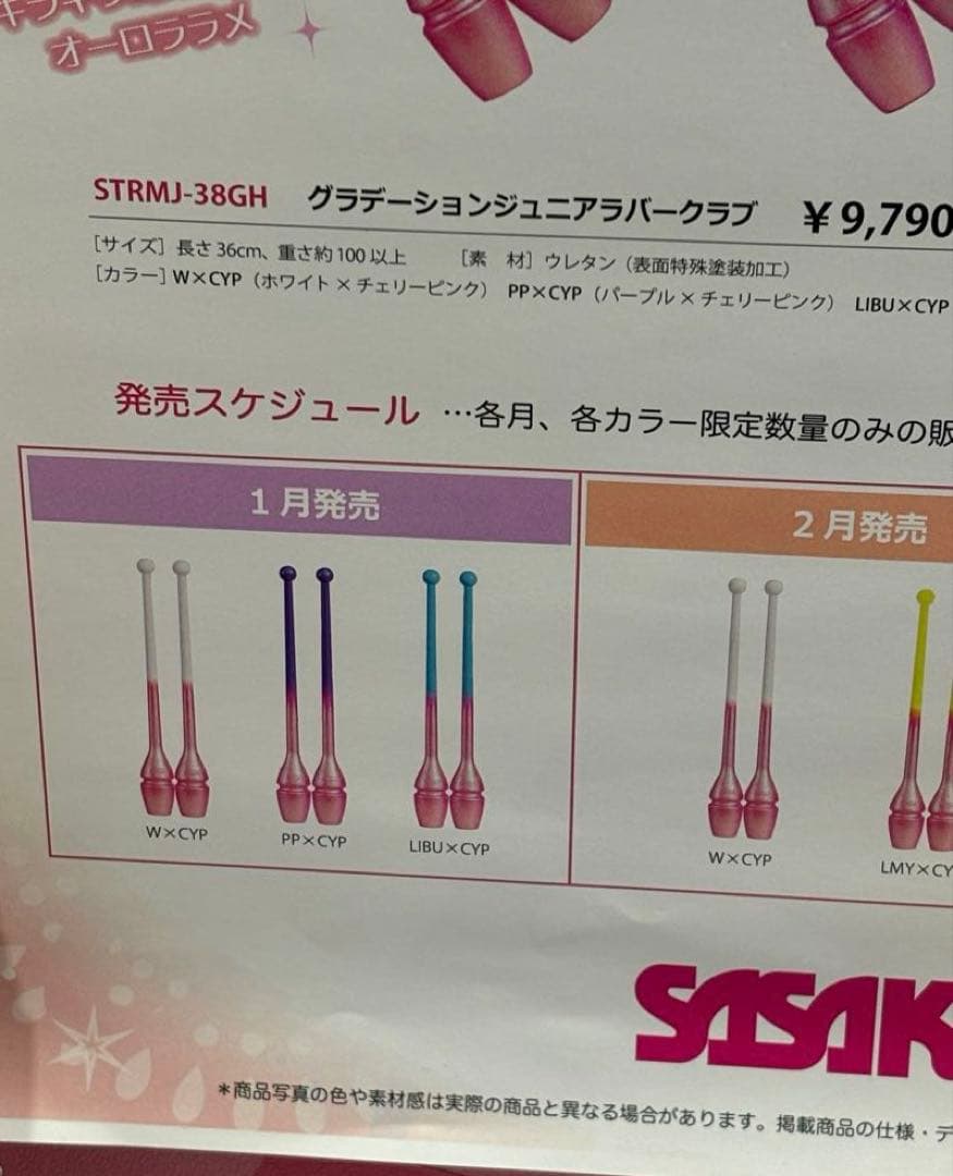【新体操】グラデーションジュニアラバークラブ【ササキ SASAKI】新体操