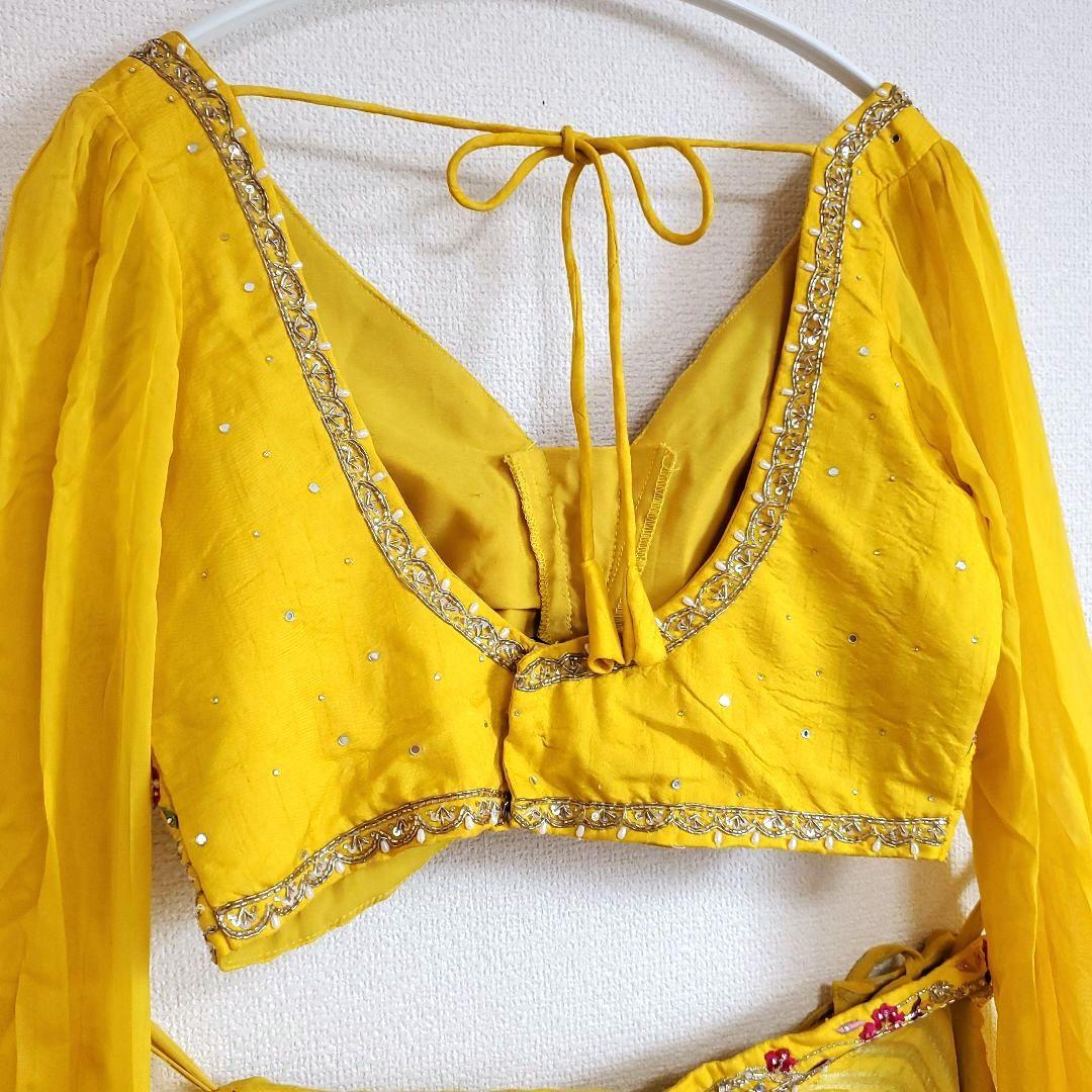 sale! yellow ボリウッドパーティードレス　ベリーダンス セットアップ