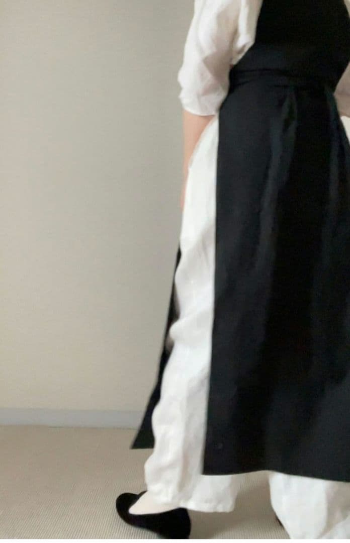 月の石さん　エプロン　ブラック