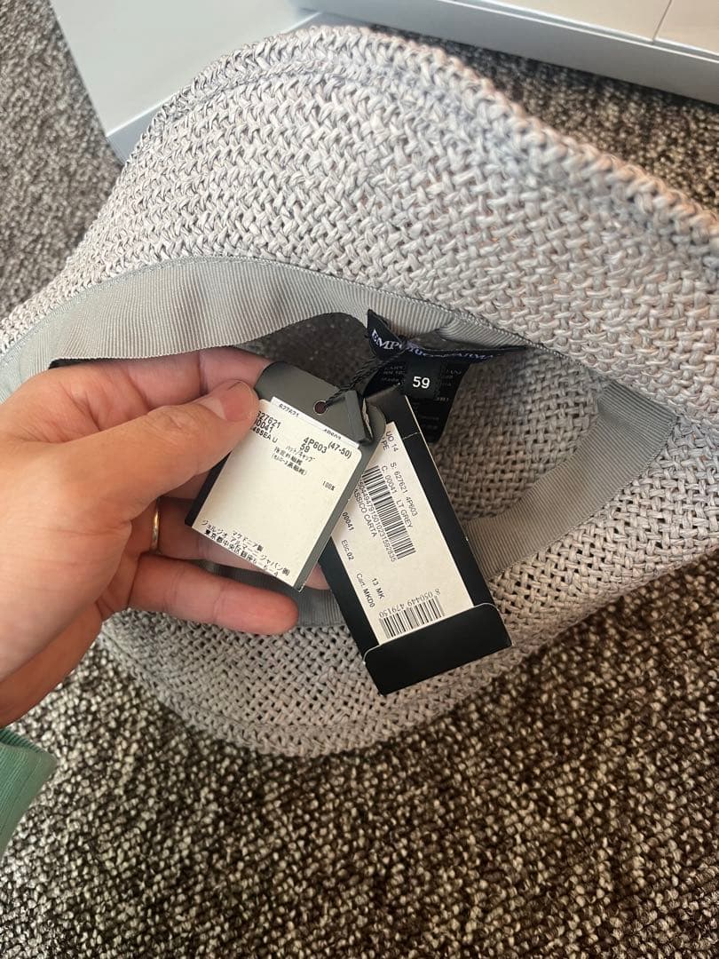 【新品タグ付き】EMPORIO ARMANI ソックス3足＋ハット帽2点セット
