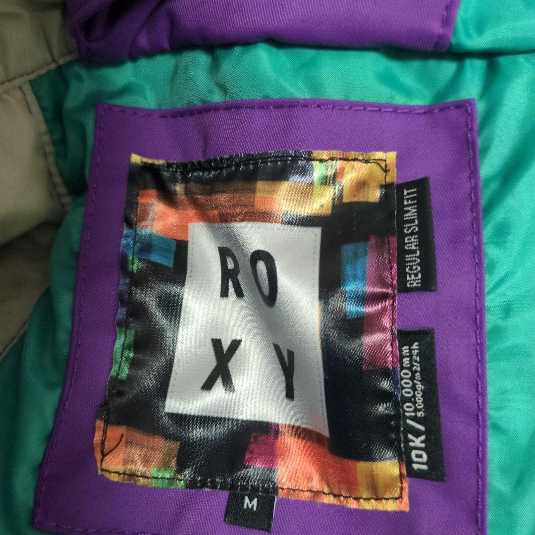 ROXY　スノボウェア　上下セット　Ｍ　ボーダー　カラフル　パープル