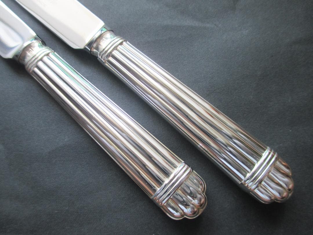 極美品☆仏蘭西高級銀器☆クリストフルシルバー　デザートナイフ２本　アリア