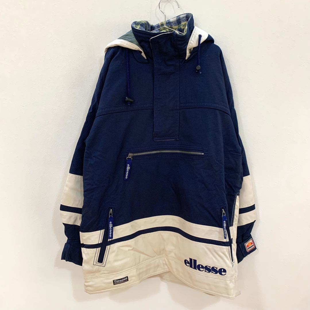 【ellesse】スキーウェア上下セット ネイビー×ホワイト 160cm