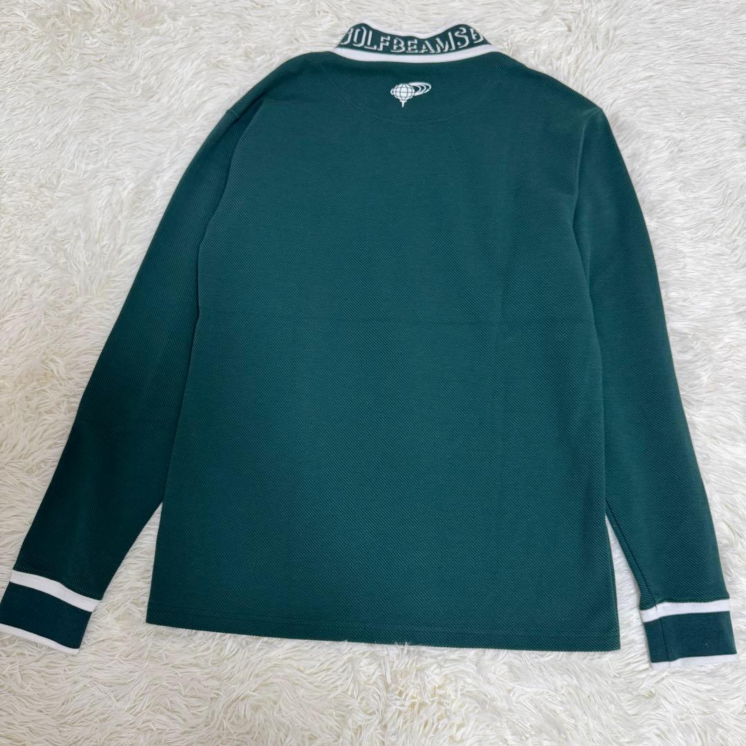 完売品✨BEAMS GOLF リブロゴ ツイルジャージ モックネックシャツ