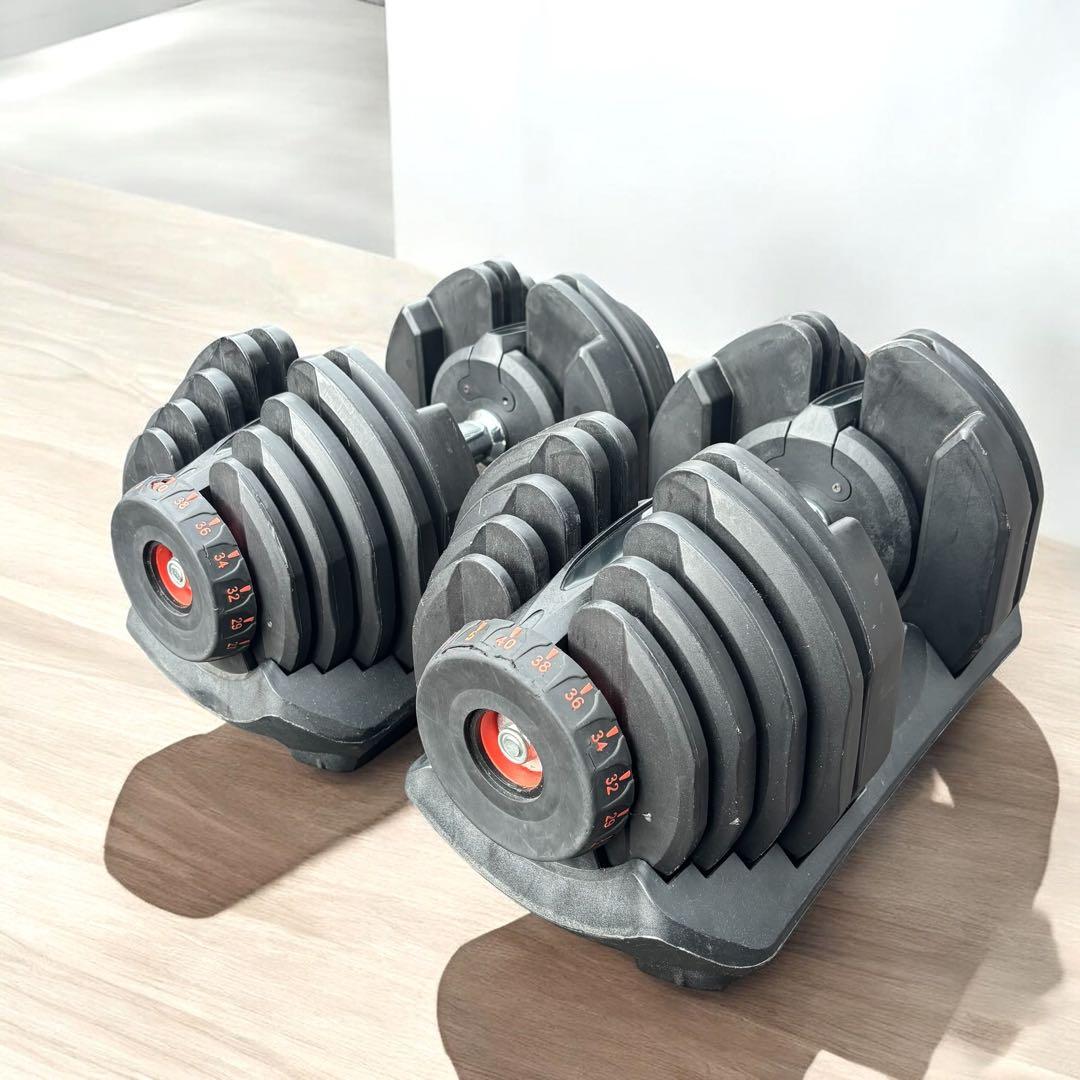 ① 【高重量40kg】可変式 ダンベル 筋トレ ジム 送料無料 セット購入 筋肉