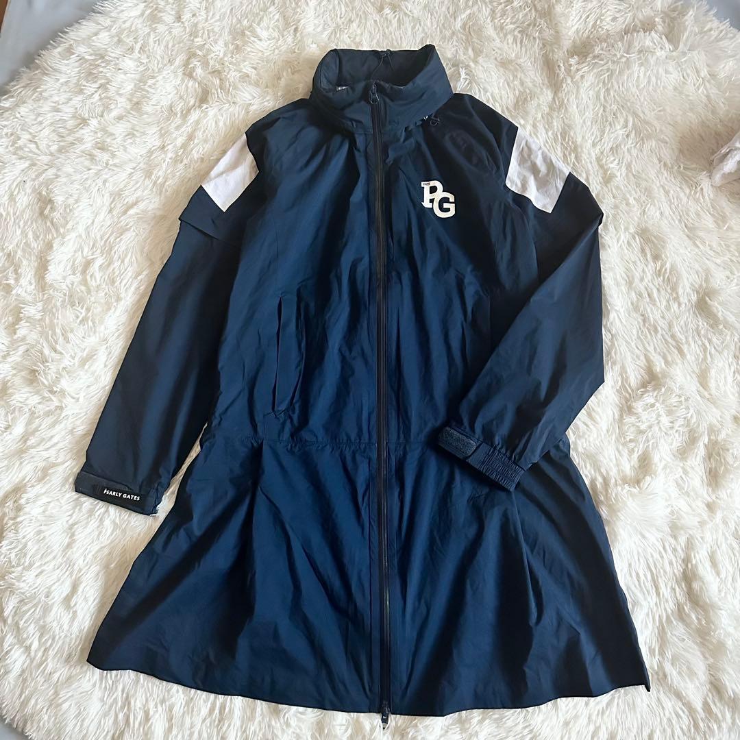 【美品】定価4.4万 PEARLY GATES レインウェア ネイビー