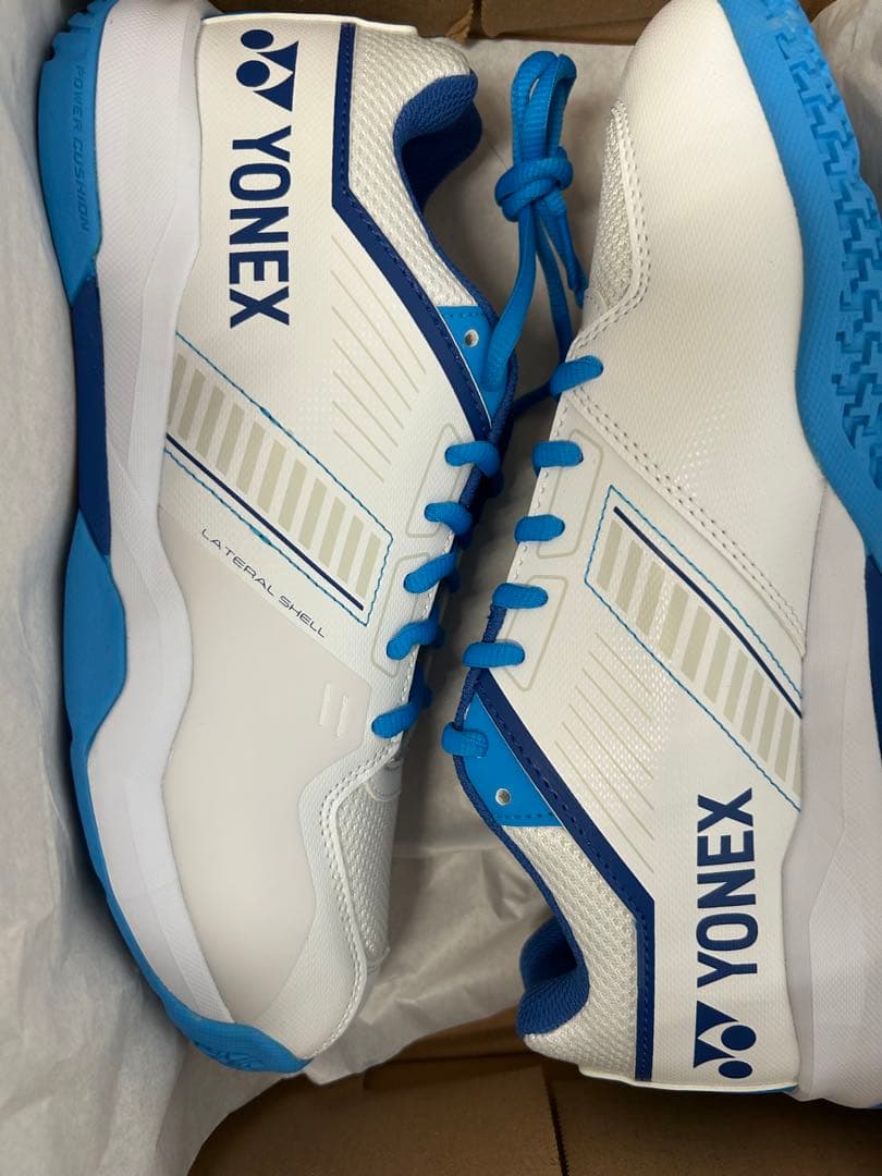 24.5㎝　バドミントンシューズ　ホワイト/ブルー　新品未使用　YONEX