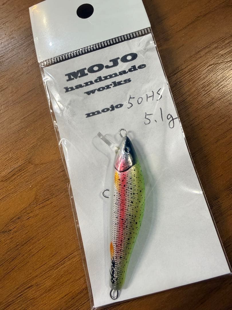 MOJOハンドメイドワークスバルサミノーレア品50HS5.1g 虹鱒カラー新品