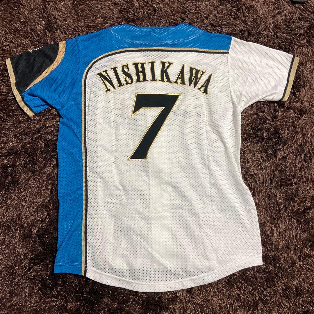 美品　北海道日本ハムファイターズ　西川遥輝選手　ホームユニフォーム　サイズM