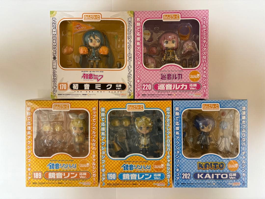 応援ver フルセット 初音ミク 巡音ルカ リン レン KAITO ねんどろいど