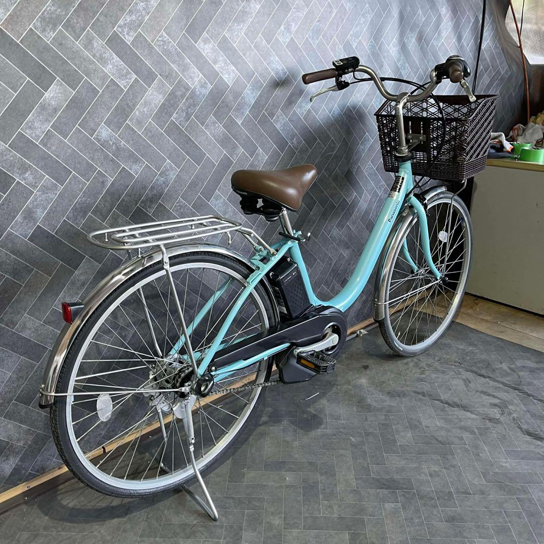 Panasonic 電動アシスト自転車 水色 バスケット付き
