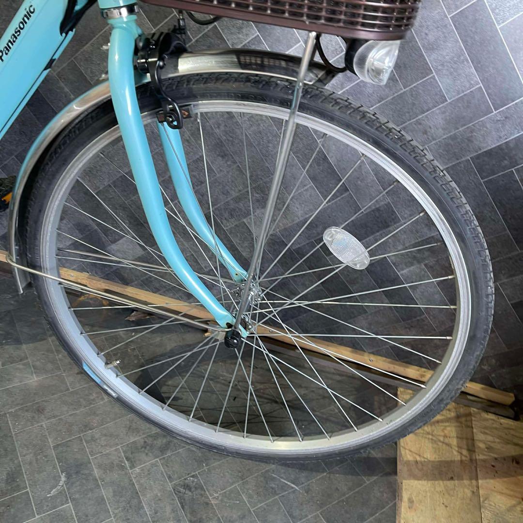 Panasonic 電動アシスト自転車 水色 バスケット付き